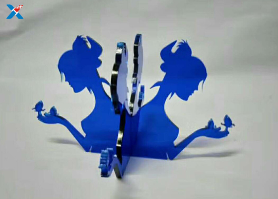 Blau färbte 1mm, das kundenspezifischer Acryllaser des stand-PMMA Plastikformen schnitt