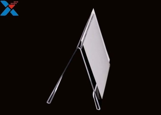 3mm V-Form Acrylanzeigen-Blatt-klare Plexiglas-Tischplatten-Zeichen-Halter